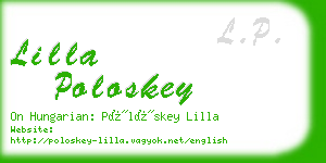 lilla poloskey business card